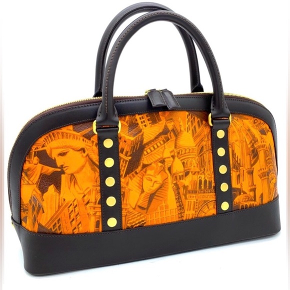 Montana Milano Handbags - FONTANA MILANO Brown Leather PVC Bag